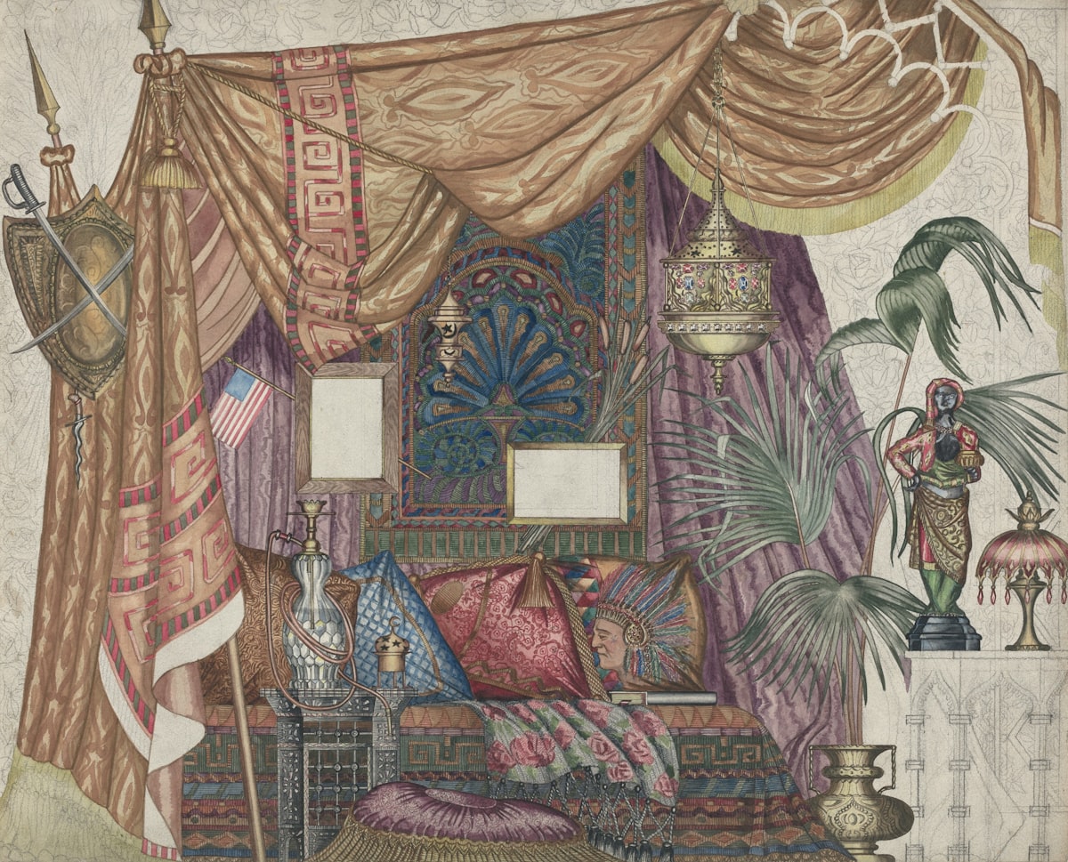 Setting (interior) 1935/1942 Perkins Harnly Associated Names Perkins Harnly Artist, American, 1901 - 1986 https://www.nga.gov/artworks/19849-setting-interior related to Elevate Your Bedroom with Stunning Over Bed Art
