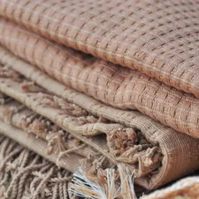 shawl
 related to The Timeless Elegance of the Brown Matelasse Coverlet