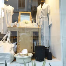 Shop display with bathroom articles related to Shopping Convenience at Bed Bath and Beyond Wilmington NC