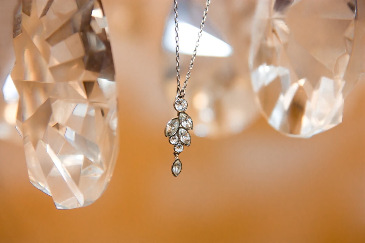 silver-colored diamond pendant necklace related to Delicate Light and Sophistication: The Charm of Bamboo Valance Curtains