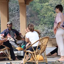 Students immersing themselves in the beauty of Rishikesh, surrounded by the Himalayas and the sacred Ganges River. A perfect blend of yoga, learning, and nature’s tranquility, offering peace, adventure, and spiritual growth. related to Charming Retreats for a Relaxing Getaway