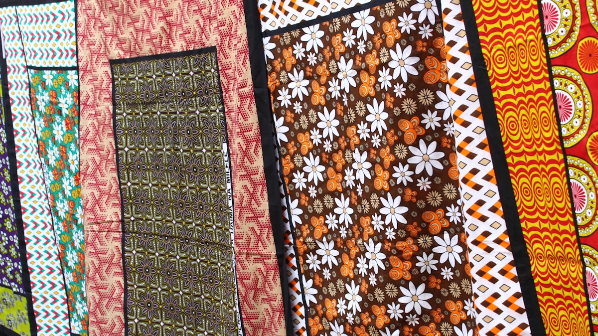 Swahili fabric from the East African Coast region  related to Modern Quilts and Coverlets