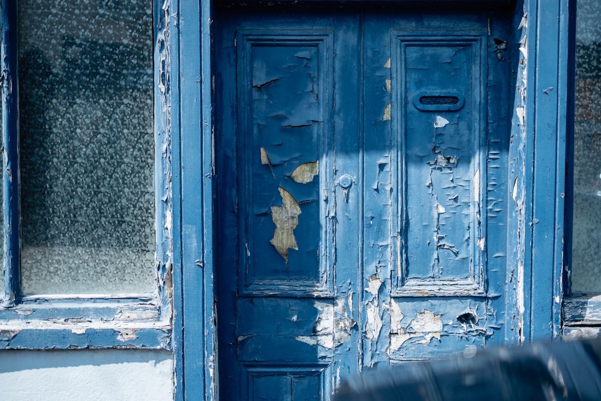 The Azure Memory of a Peeling Threshold . . . related to Transforming Your Entryway with a Distressed Bench: A Statement Piece Like No Other