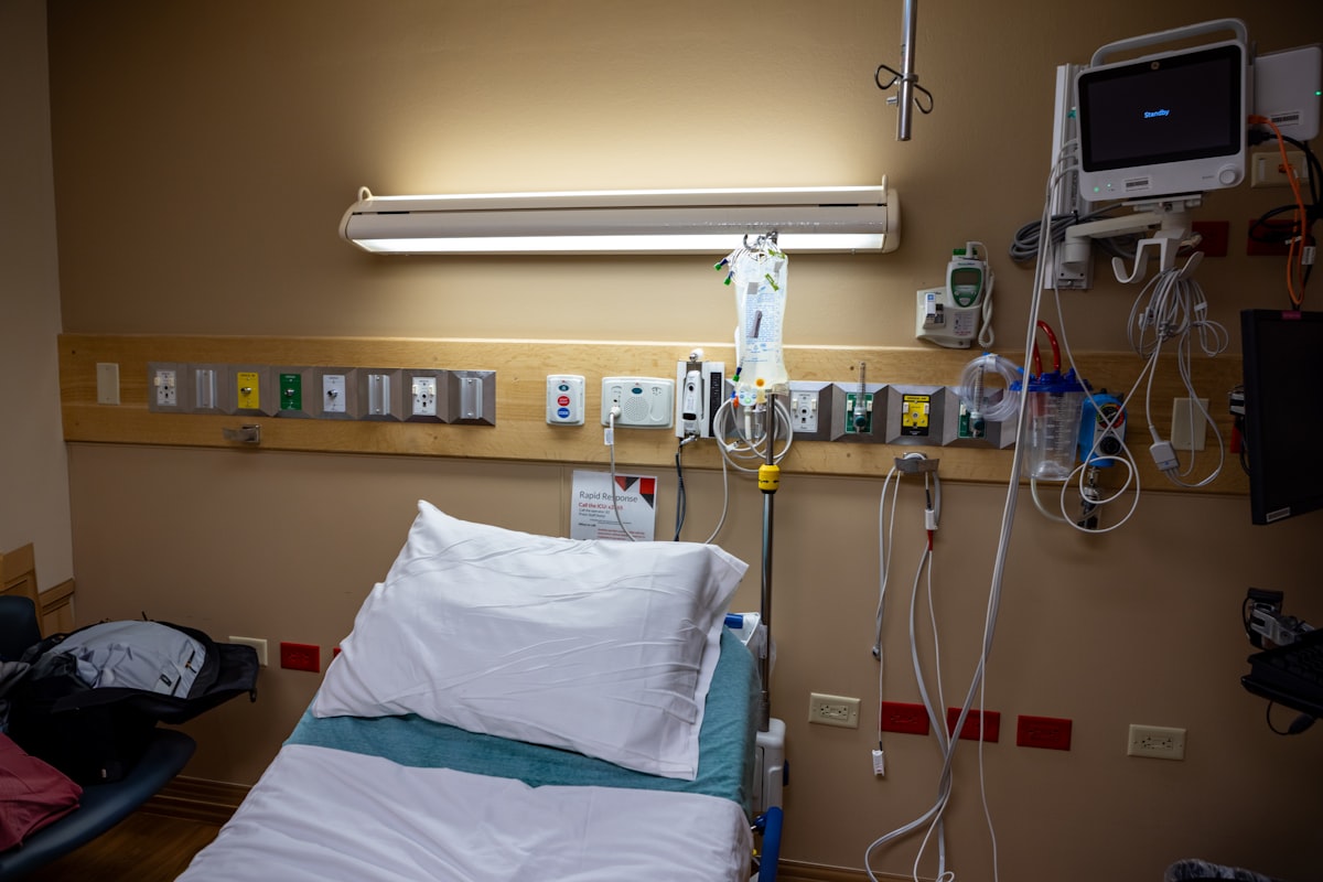 The bed in the outpatient orthopedic surgery area at Portneuf Medical Center in Pocatello, Idaho, on April 28, 2025. related to Unconventional Ways to Repurpose Used Hospital Beds