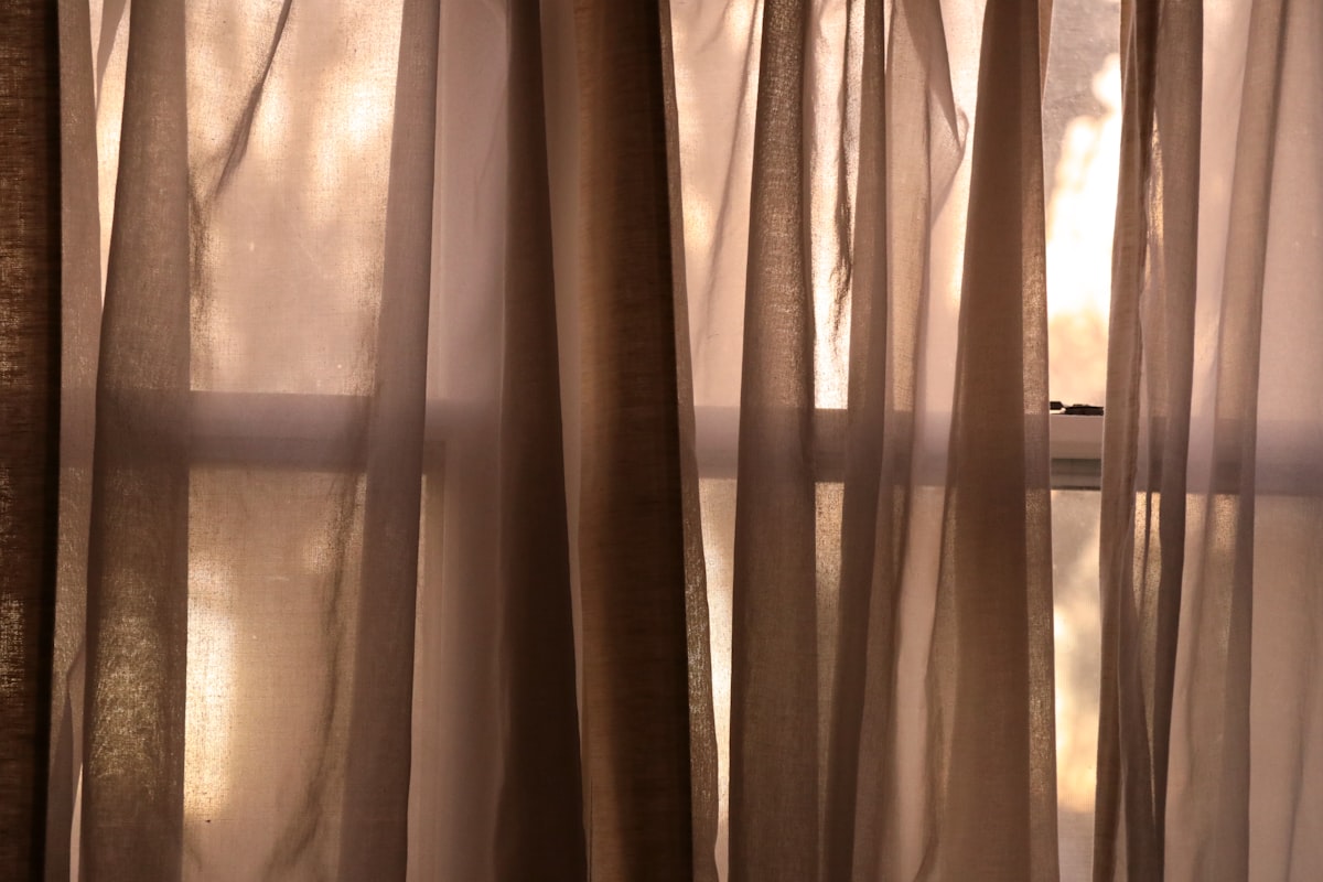 The best alarm: sunlight steaming in through the curtains related to Brown Sheer Valance