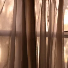 The best alarm: sunlight steaming in through the curtains related to Brown Sheer Valance