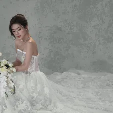 The bride 🌿 related to Elegance Unveiled: White Lace Valance Curtains