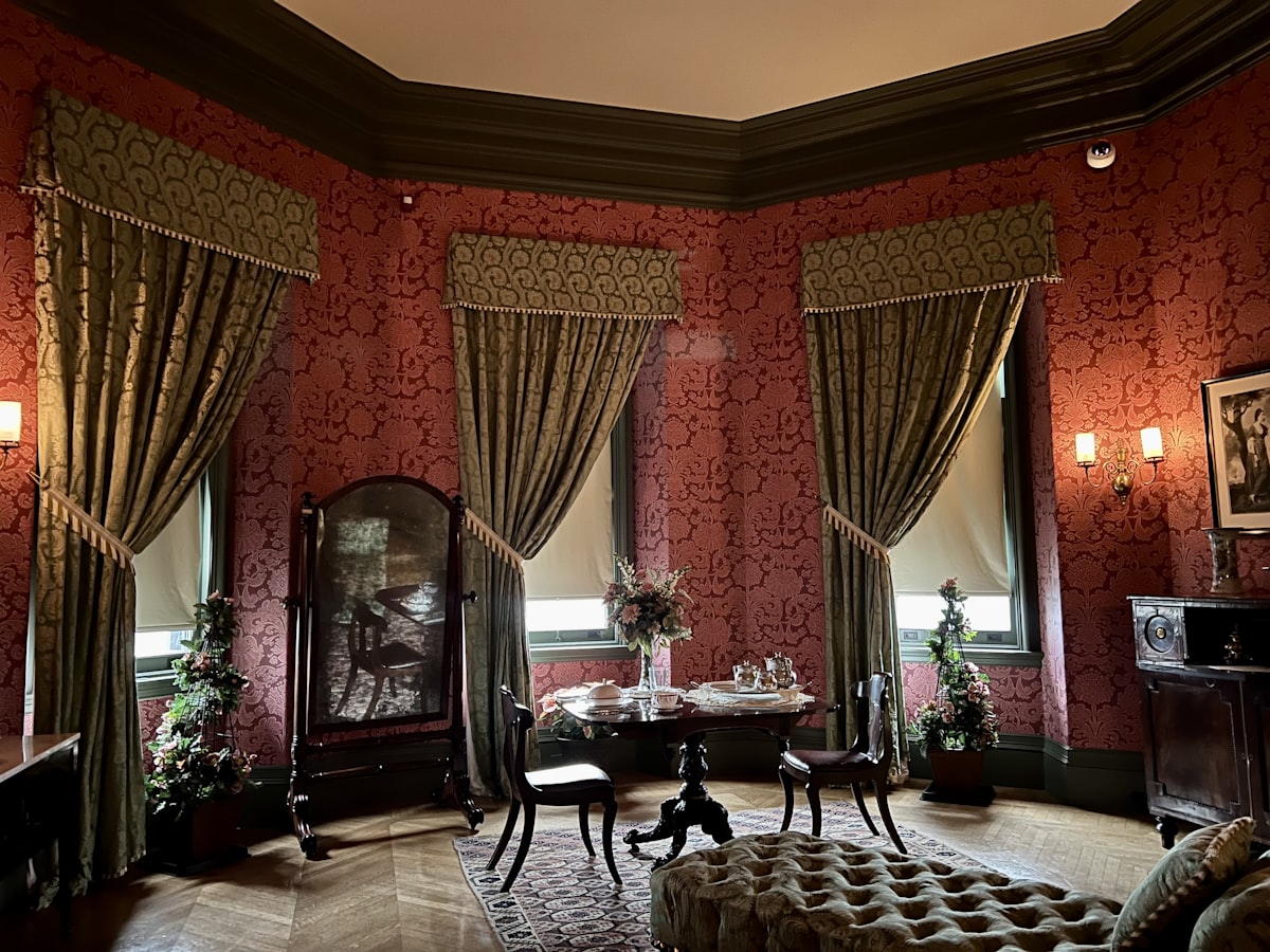 The Damask Room, part of the Louis XV Suite, at the historic Biltmore House in Asheville, NC. related to Swags Galore: A Comprehensive Guide to Valances