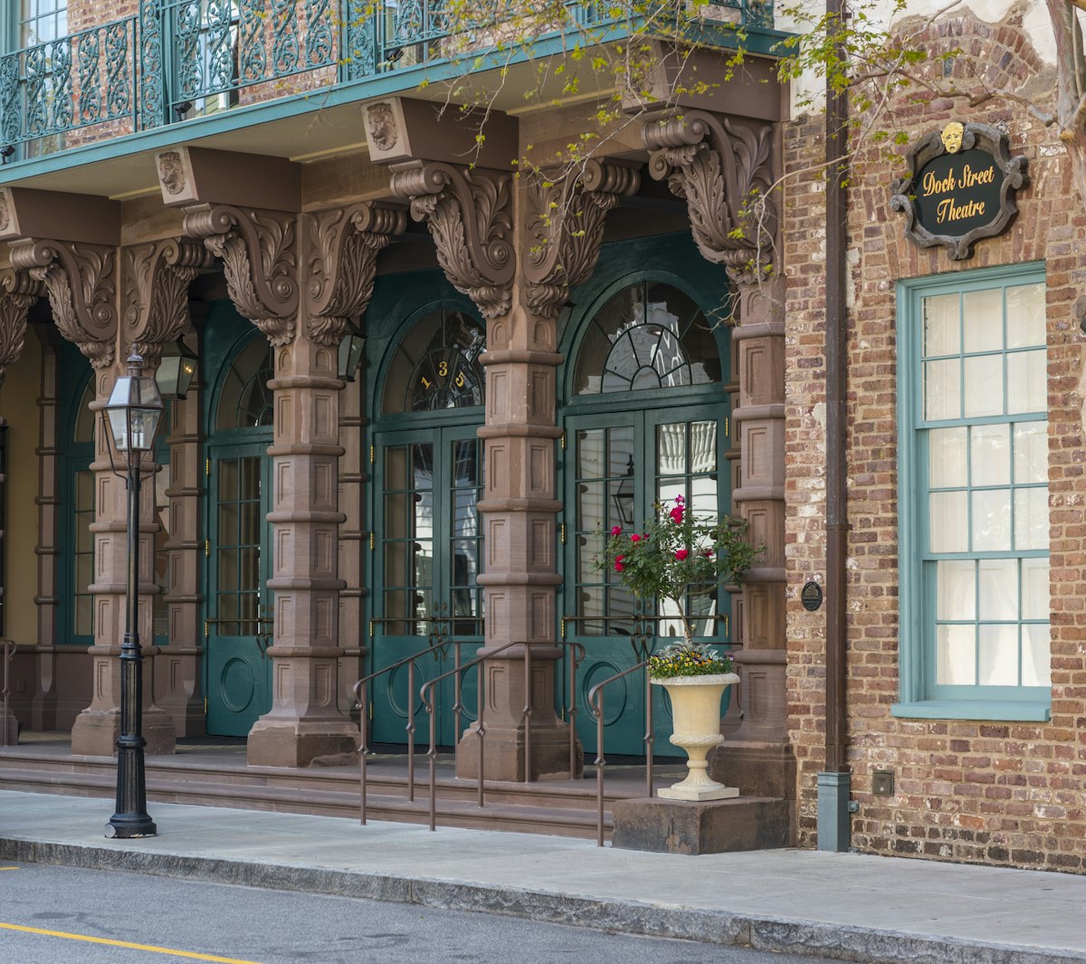 The entrance in front of the Dock Street Theater in Charleson, South Carolina. related to Exploring Bed Bath and Beyond in Charleston