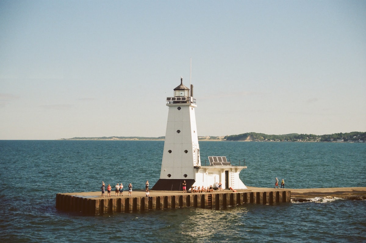 The Ludington Lighthouse taken from aboard the S.S Badger related to Discover the Charm of Ludington Bed and Breakfasts