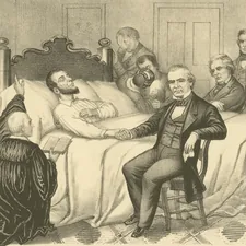 The Miriam and Ira D. Wallach Division of Art, Prints and Photographs: Print Collection, The New York Public Library. "Death bed of Abraham Lincoln died April 15th 1865" The New York Public Library Digital Collections. 1861 - 1880. https://digitalcollections.nypl.org/items/510d47da-288e-a3d9-e040-e00a18064a99 related to Ethan Allen King Beds: The Ultimate Sleep Experience