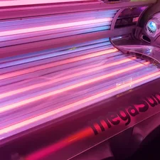 The new lightning in the megasun sunbed with collagen boosting lights at Bodyland in Zwijndrecht. related to Tanning in the Past: The Lowdown on Used Tanning Beds