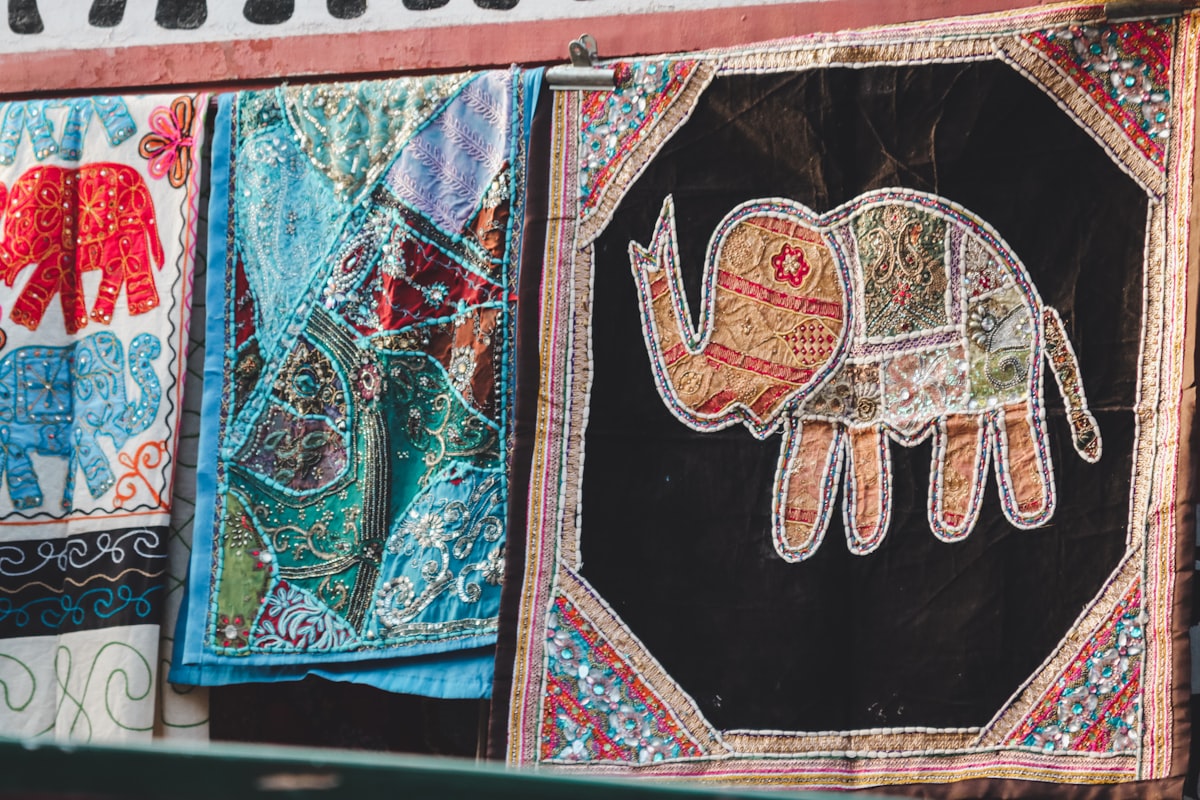 The typical Jaipur patterns and colours related to Snuggle in Luxury with Majestic Elephant Bedding