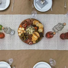 This is a look for any party. The decorations are simple because we wanted the food to radiate and bring the color to the tablescape.  related to Enhance Your Home Decor with Elegant Table Runners