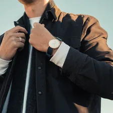 This is Hunters Race model - Isaac, wearing the iconic Neptune watch. related to Achieve Effortless Style with a Versatile Grooming Essential