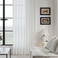 Transform any room with effortless elegance. EZcurtain sheer curtains provide a bright, airy feel and a sophisticated finish, serving as a versatile backdrop for modern and classic interiors. EZcurtain pleated sheer curtains softly filter the sun, creating a serene, peaceful ambiance without sacrificing brightness. Thanks for using our photos! If you include a link to our website wherever you use them, it would be a huge help to us: ezcurtain.com. For more photos, please contact collab@ezcurtain.com. related to Elevate Your Windows with Sheer Curtains and Valance