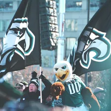two Philadelphia Eagles flags related to Score Big with Philadelphia Eagles Bedding: The Ultimate Fan's Guide