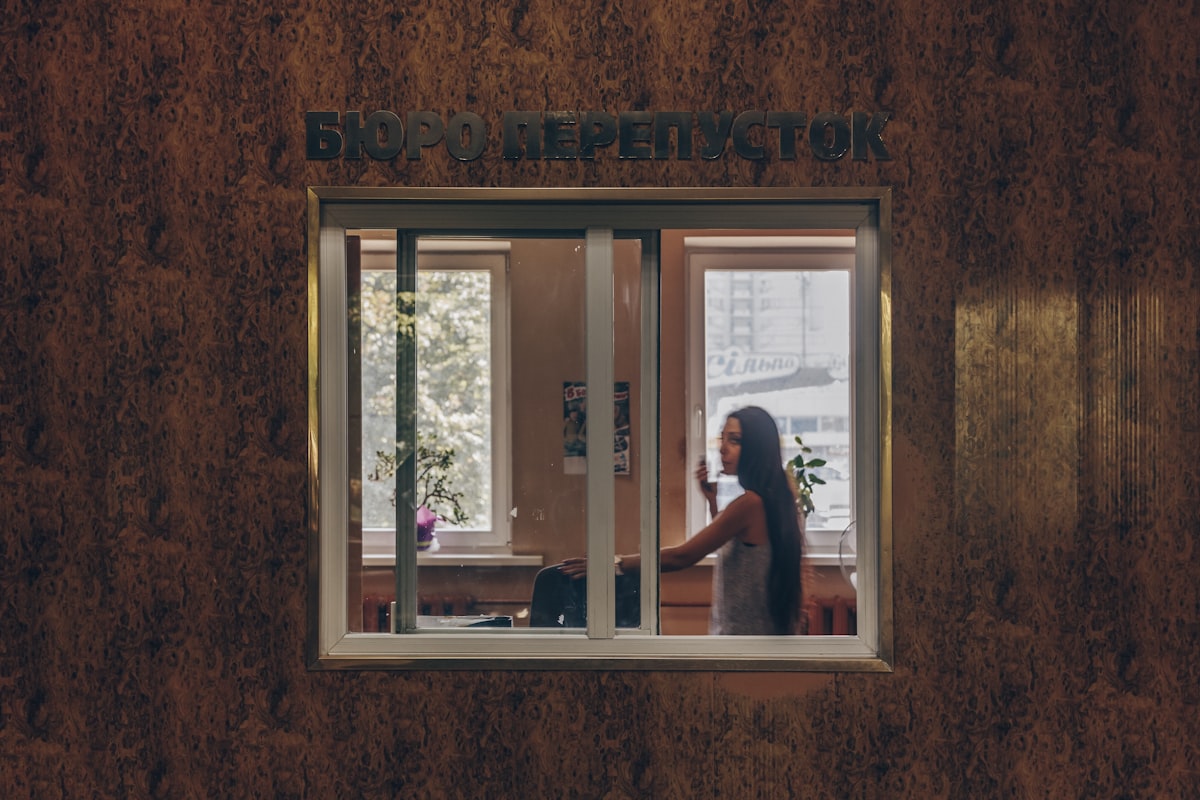 UKRAINE. Kiev. 2019. Pass Office. Dovzhenko Film Studios. related to Mastering Window Style: Expert Tips on Window Panels and Valances