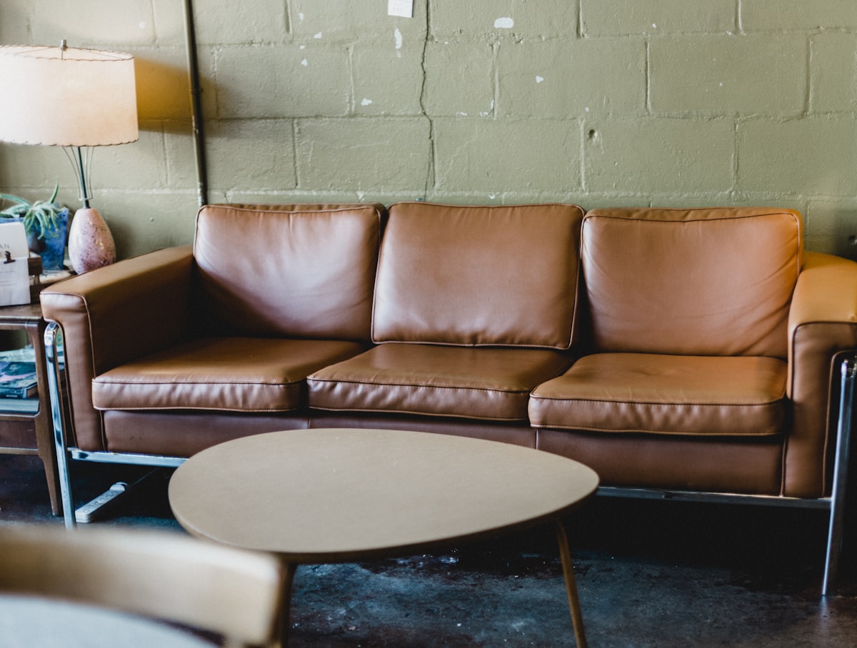 Vintage Leather Couch for the Win.  related to The Ultimate Guide to Leather Futon Sofa Beds