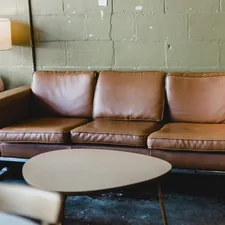 Vintage Leather Couch for the Win.  related to The Ultimate Guide to Leather Futon Sofa Beds