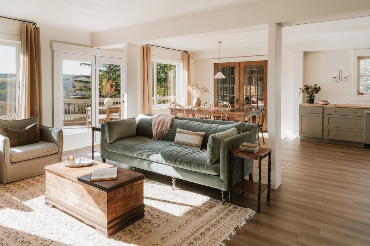 Warm living room (IG: @clay.banks) related to Transforming Your Space with Style: Curtains and Scarf Valance Ideas