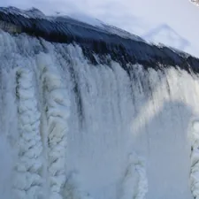 Water falls blue winter nature landscape related to Waterfall Valance Pattern