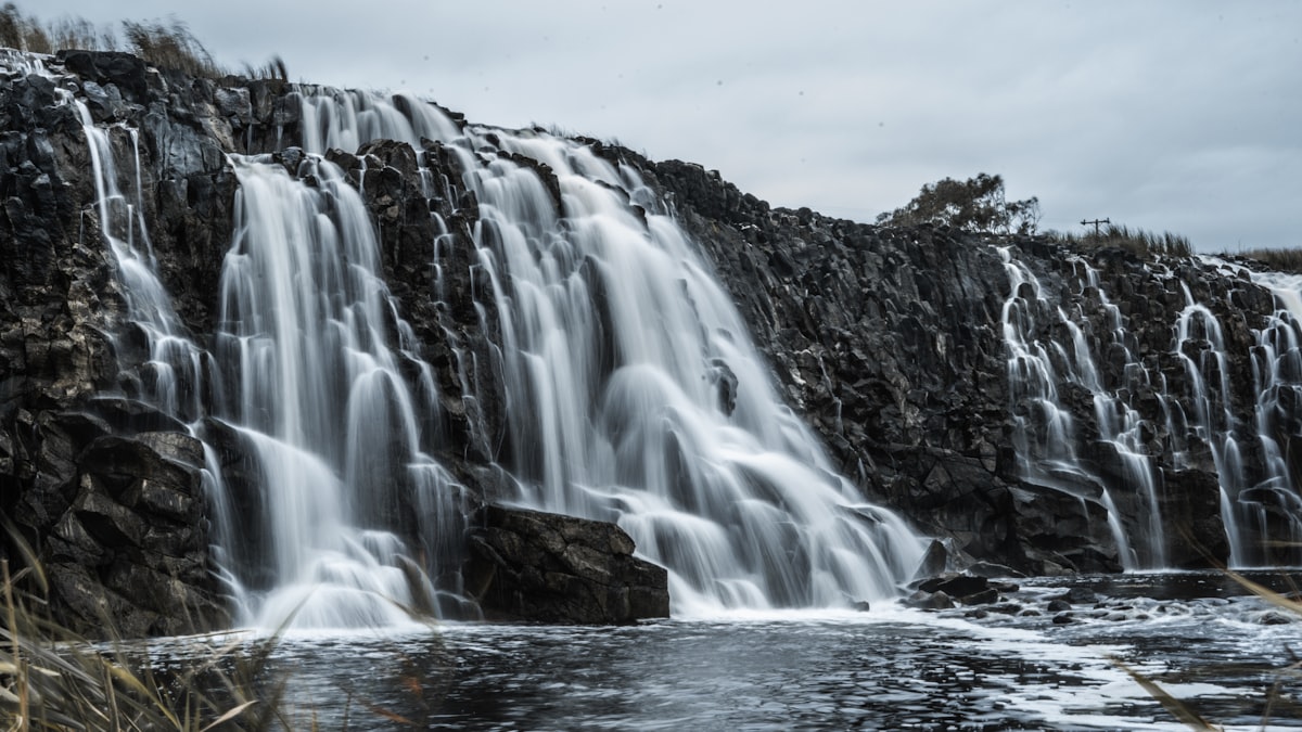 water falls on rocky mountain related to Waterfall Curtains Valance