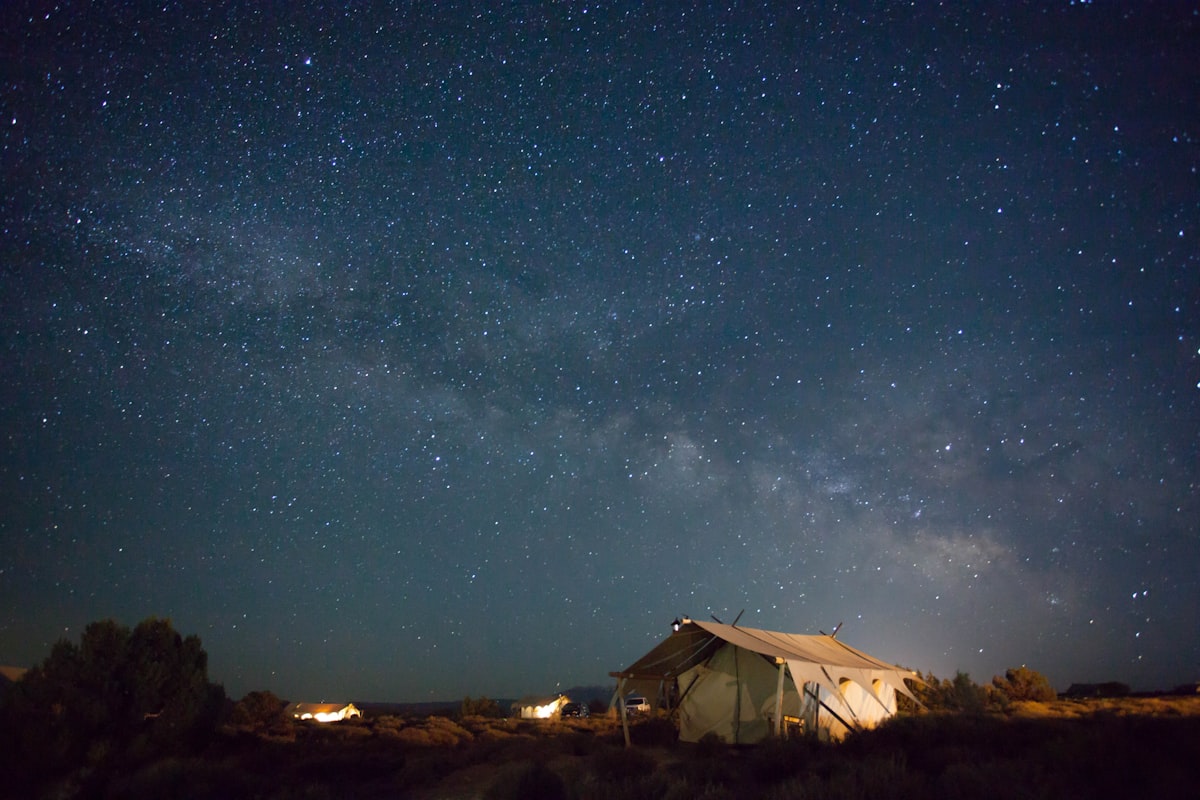 We camped at this camp site which is called Canvas Under Moab that is close to Arches National Park. It was 11:30 PM. We checked in and get settled down. When looked up, we were astounded by how clear it was to see the full sky of stars. I grabbed my gear and took shots continuously. I am glad that we booked this. related to Sleep Under the Stars at Madison's Serene Bed and Breakfasts