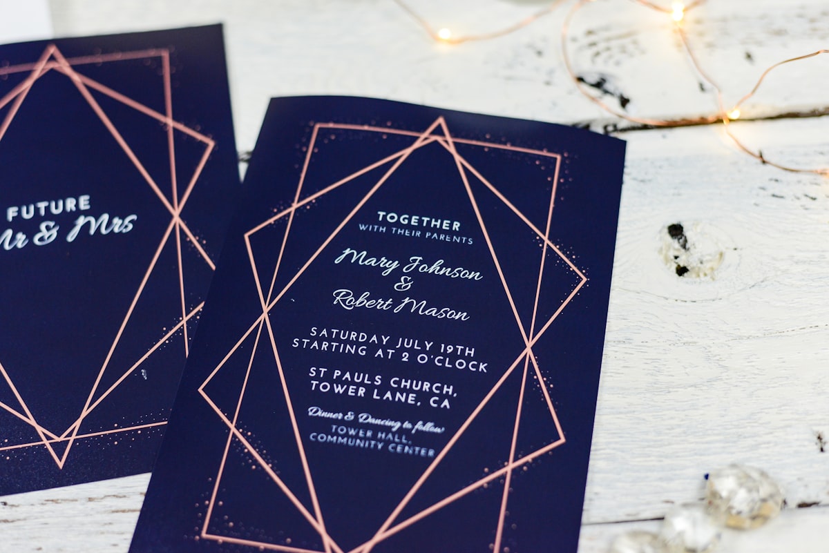 Wedding Invitation Template for Designers from Mockaroon.com
 related to Navy Blue Valances | Elegant Window Treatments