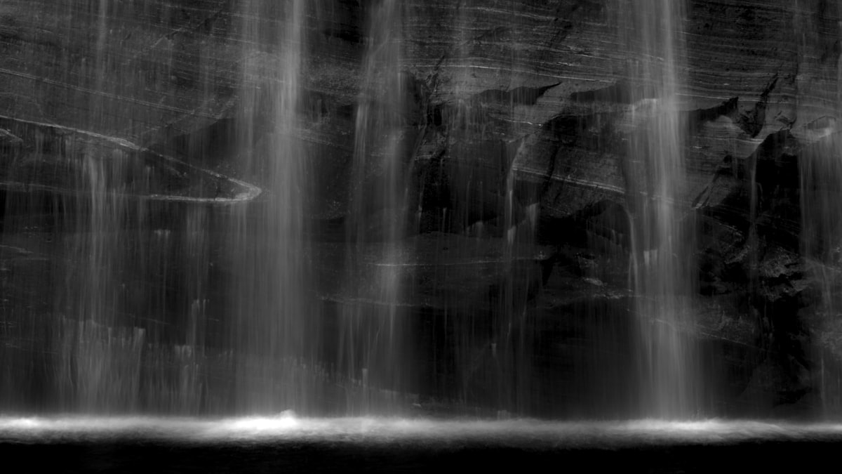 white and black abstract painting related to Black Waterfall Valance: Add Drama & Sophistication to Your Space