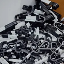 white and black clothes pin related to Plastic Valance Clips