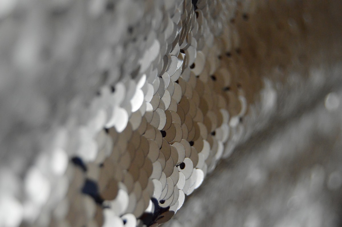 white and black net in close up photography related to Transform Your Bedroom with a Stunning Sequin Bedding Set