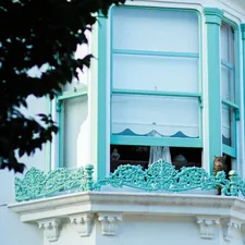 white and blue concrete building related to Window Valance Styles: A Comprehensive Guide