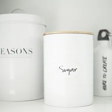 white and brown ceramic mug related to Elevate Your Kitchen Style with Bed Bath and Beyond Canister Sets