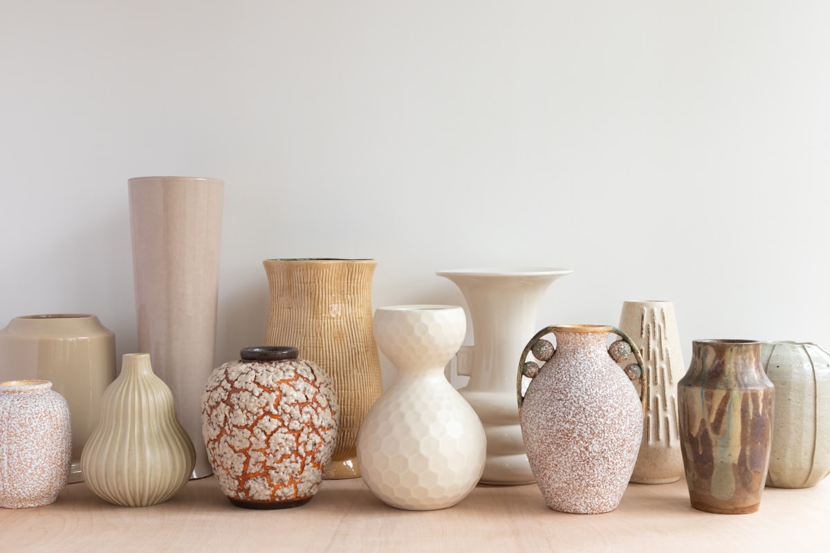 white and brown ceramic vase related to Style and Function: Your Pottery Barn Entryway Bench & Shelf Awaits