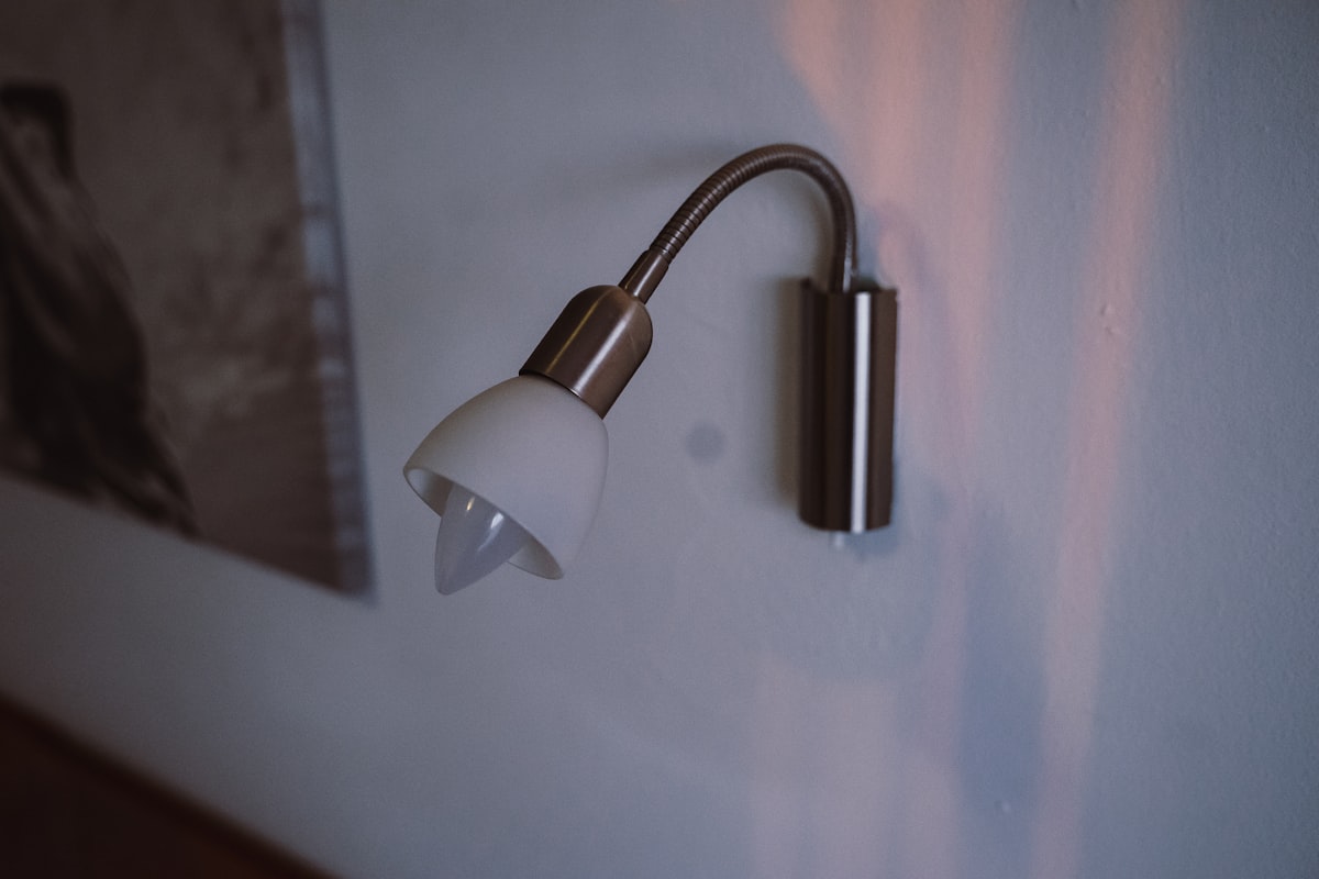 white and silver wall lamp related to Maximize Your Comfort: The Ultimate Guide to Clip-On Bed Lamps