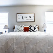 white bed linen with pillows and red table lamp related to Elevate Your Bedroom Style with a Matelasse Twin Coverlet