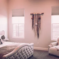 white bed near window with brown curtain related to Faux Roman Shade Valances: A Stylish Decor Solution