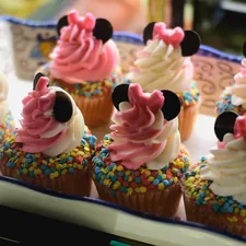 white pink and black cupcakes related to Mickey Mouse Valance: A Whimsical Touch for Your Home