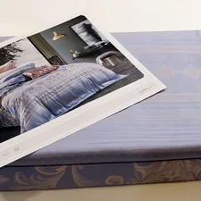 white printer paper on black and white textile related to Luxury Bedding: King Coverlet Set