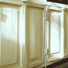 white wooden cabinet with mirror related to Kitchen Cabinet Valance