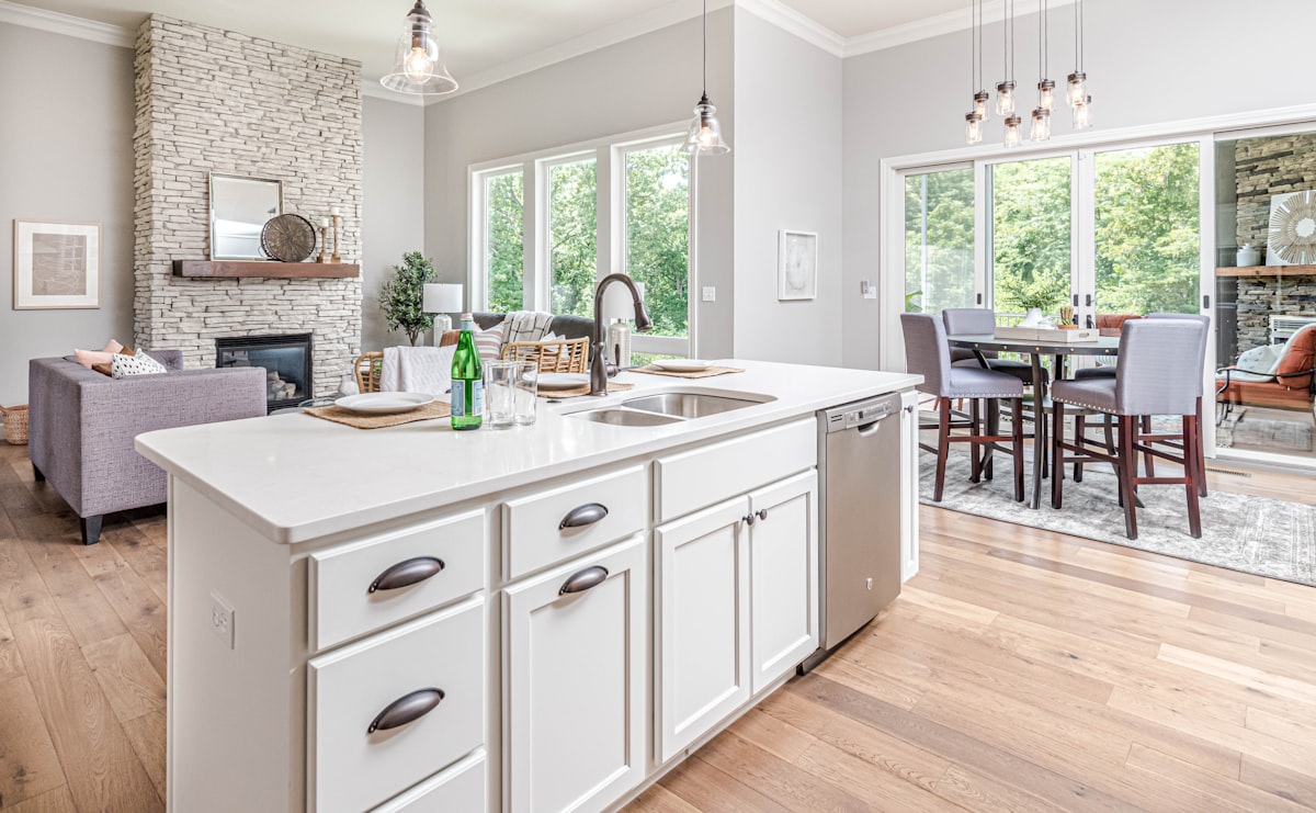 white wooden kitchen cabinet with sink related to Elevate Your Home with Beautiful Handmade Valances