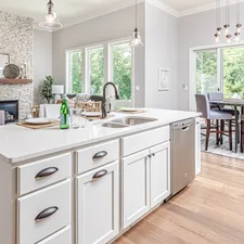 white wooden kitchen cabinet with sink related to Elevate Your Home with Beautiful Handmade Valances