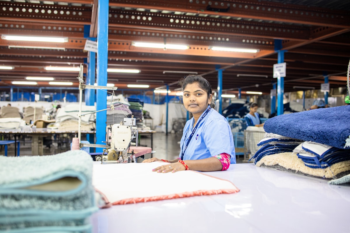 Woman is sewing in a textile factory. related to Thriving Careers at Bed Bath & Beyond: Your Path to Success