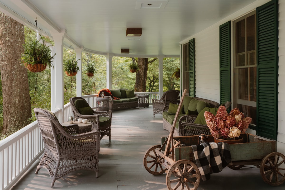 Wraparound Porch (IG: @clay.banks) related to Country Swags and Valances