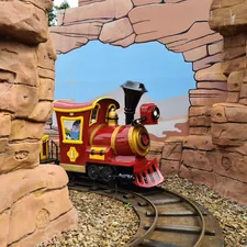 yellow and black train on rail tracks related to Thomas the Train Valance: A Touch of Nostalgia for Your Nursery