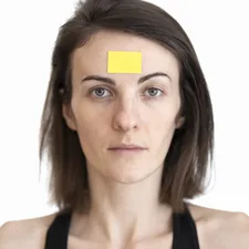 yellow label and woman face related to Coverlet Eye Patch: A Comprehensive Guide